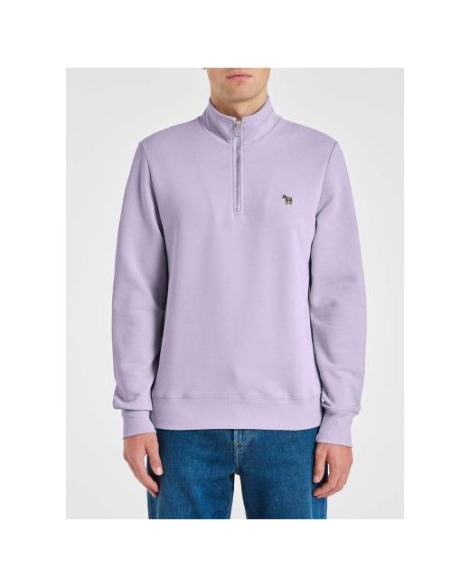 Paul Smith Lilac Regular Fit Half Zip Sweatshirt