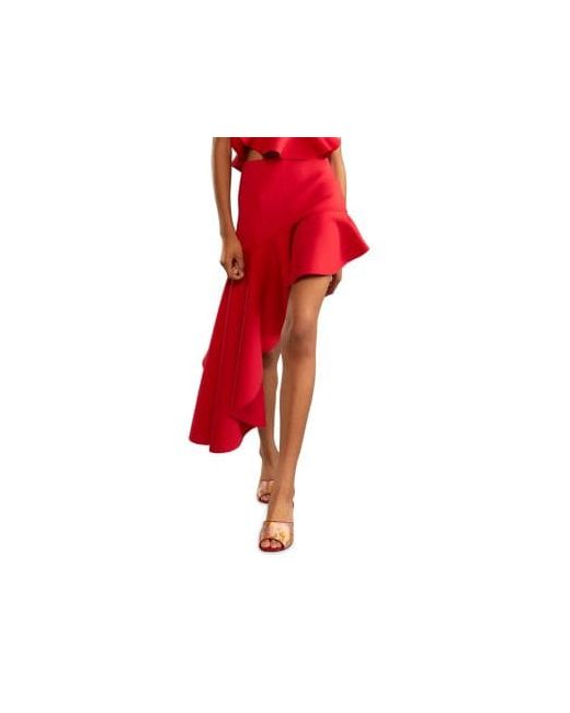 Cynthia Rowley Asymmetric Flounce Skirt