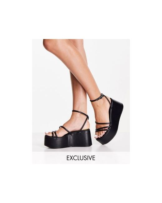 Missguided flatform strappy sandal in