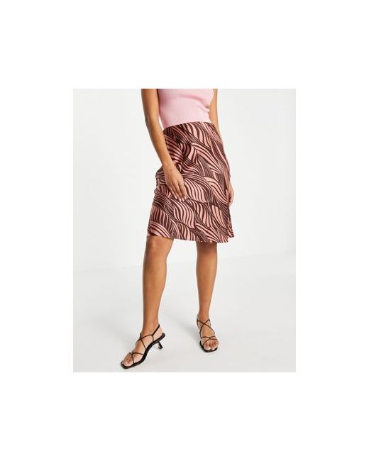 Other Stories satin printed above knee skirt in