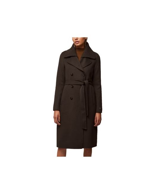Soia & Kyo Double Breasted Ribbed Collar Coat