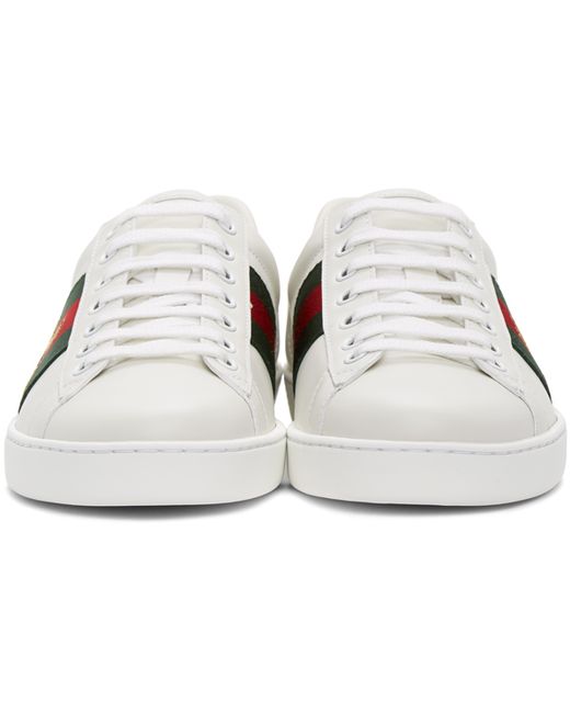 Gucci Men's White Bee New Ace Sneakers