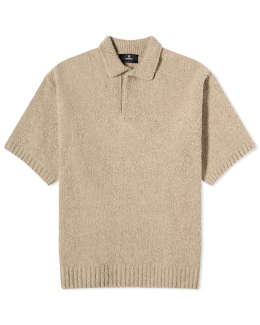 Represent Boucle Textured Knit Polo Shirt END. Clothing