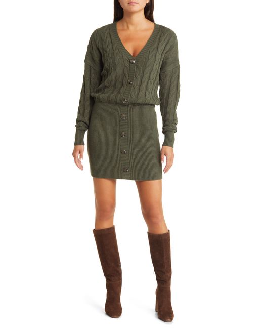 Steve Madden Long Sleeve Sweater Dress in at X-Small