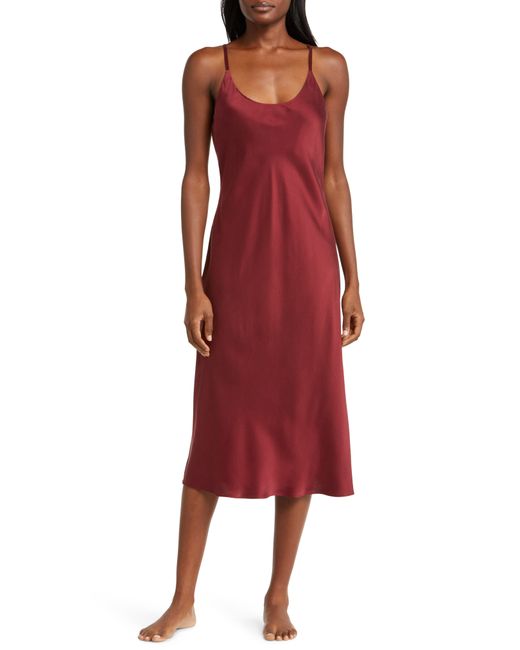 Lunya Washable Silk Slipdress Nightgown in at
