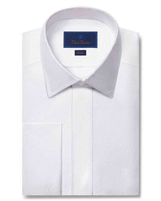 David Donahue Trim Fit Cotton Dress Shirt in at 16.5 34