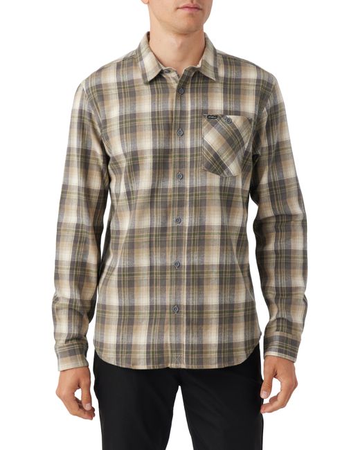 O'Neill Redmond Plaid Stretch Flannel Button-Up Shirt