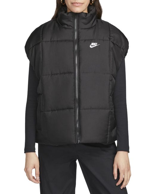 Nike Sportswear Classic Water Repellent Therma-FIT Loose Puffer Vest in Black at