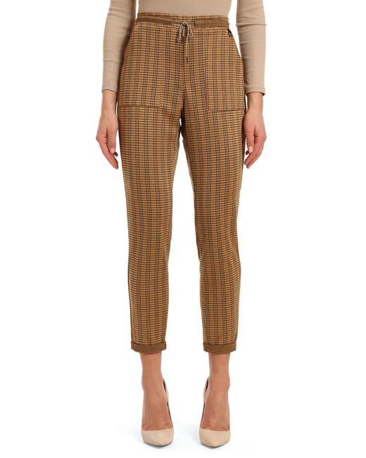 Mavi Jeans Checked High Waist Crop Pants in at