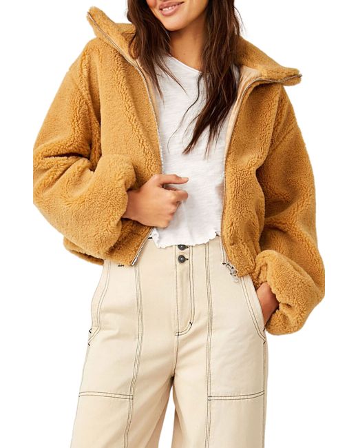 Free People Get Cozy High Pile Fleece Jacket in at