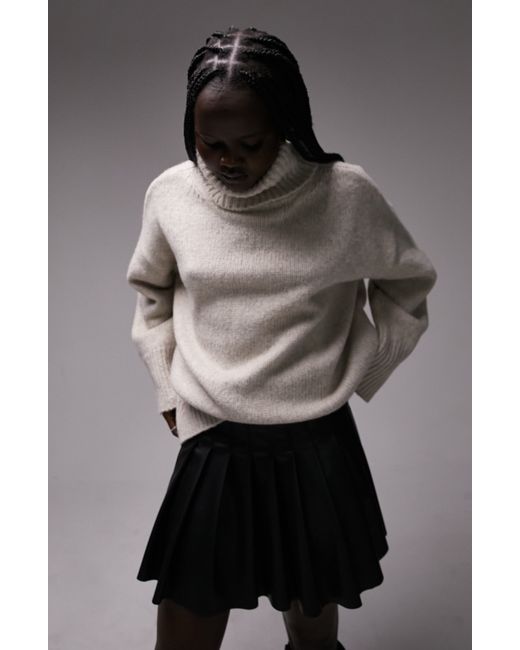 TopShop Oversize Turtleneck Sweater in at