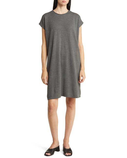 Eileen Fisher Crewneck Wool T-Shirt Dress in at