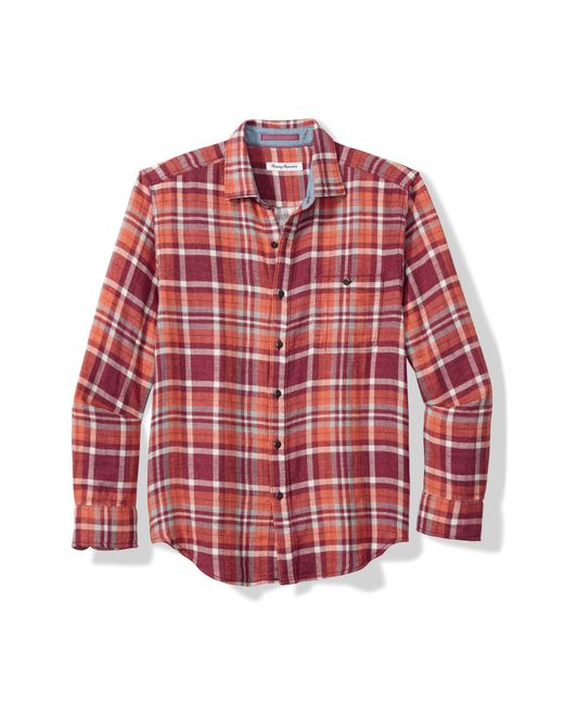 Tommy Bahama Double Duty Plaid Cotton Flannel Button-Up Shirt