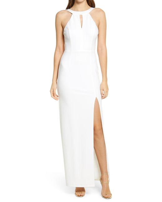 Lulus All You Need Is Love Halter Gown