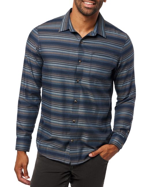 TravisMathew Cloud Flannel Button-Up Shirt Total Eclipse/Portabella