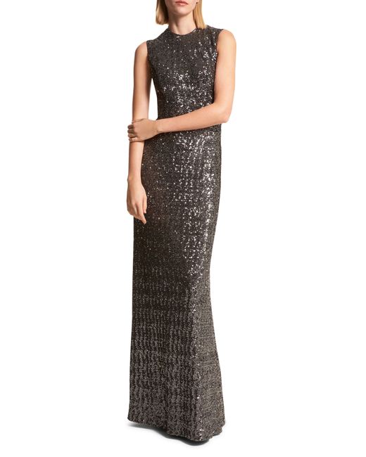 Michael Kors Sleeveless Sequin A-Line Gown in at
