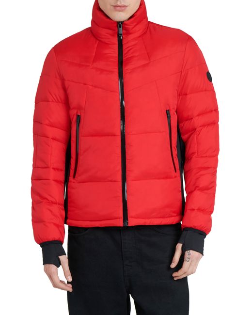 The Recycled Planet Company Racer Ripstop Puffer Jacket in at