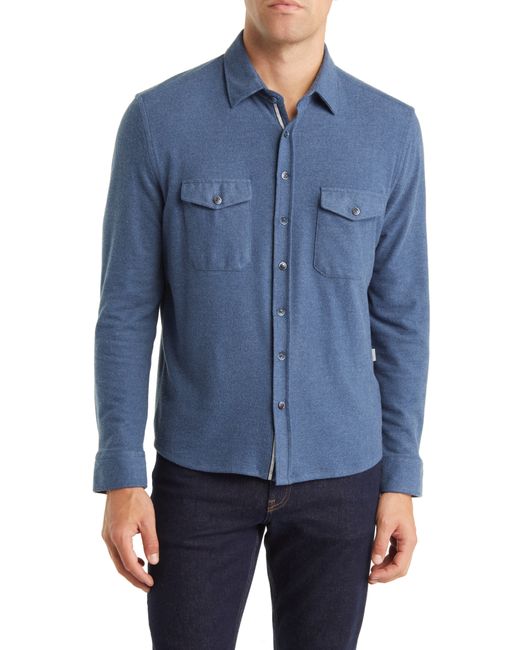 Stone Rose Dry Touch Performance Fleece Button-Up Shirt in at