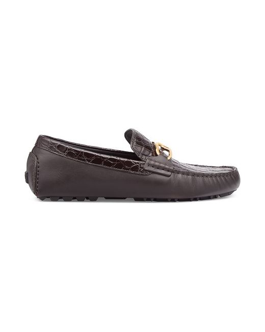 Fendi caiman leather loafers