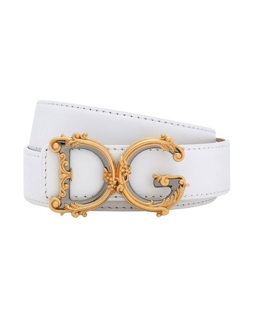 Dolce & Gabbana Calfskin belt with logo