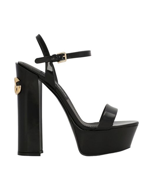 Dolce & Gabbana Polished calfskin platform sandals