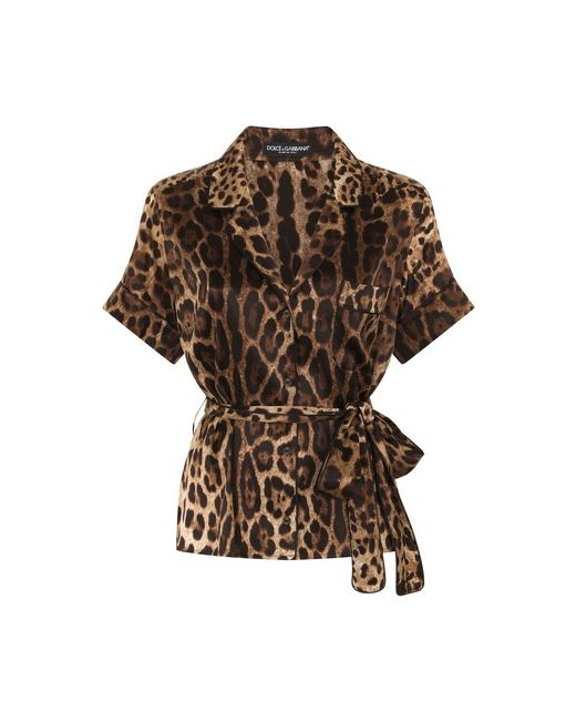 Dolce & Gabbana Belted silk shirt