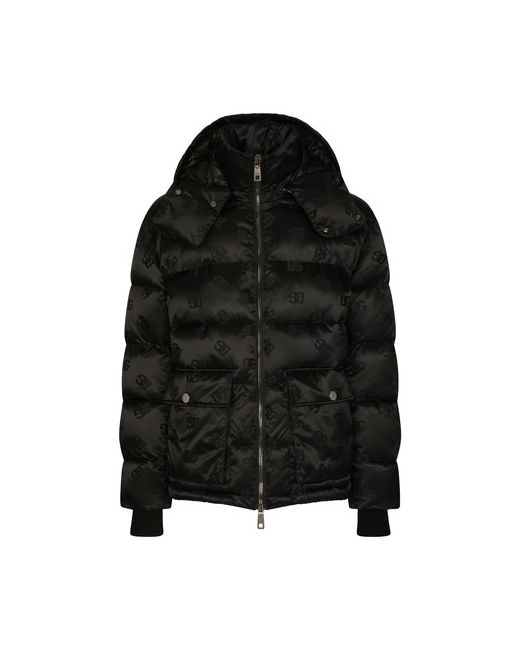 Dolce & Gabbana DG satin jacquard jacket with hood