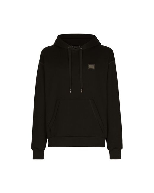 Dolce & Gabbana Jersey hoodie with branded tag
