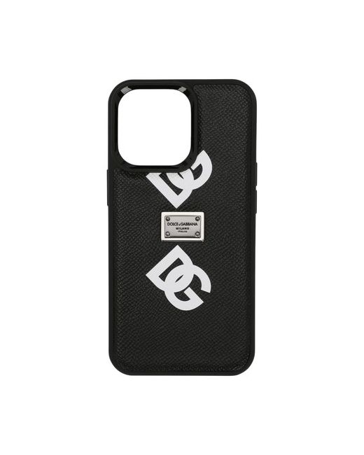 Dolce & Gabbana Calfskin iPhone 13 Pro cover with all-over DG print