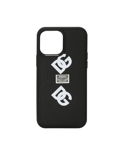 Dolce & Gabbana Calfskin iPhone 13 Pro Max cover with all-over DG print