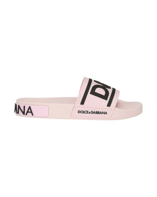 Dolce & Gabbana Rubber beachwear Slides with logo