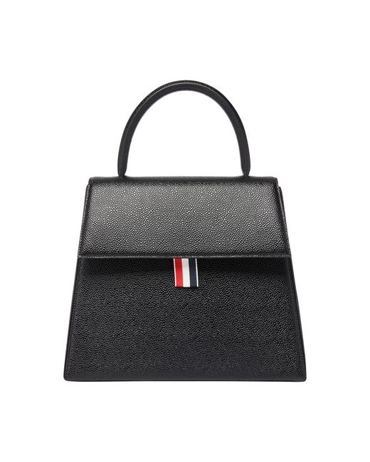 Thom Browne Trapeze Top Handle Bag In Pebble Grain Leather