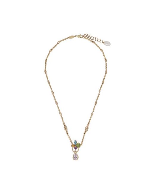 Dolce & Gabbana 18 kt yellow rainbow pendant with multicolor fine gemstones r