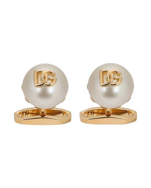 Dolce & Gabbana Cufflinks with pearl and DG logo