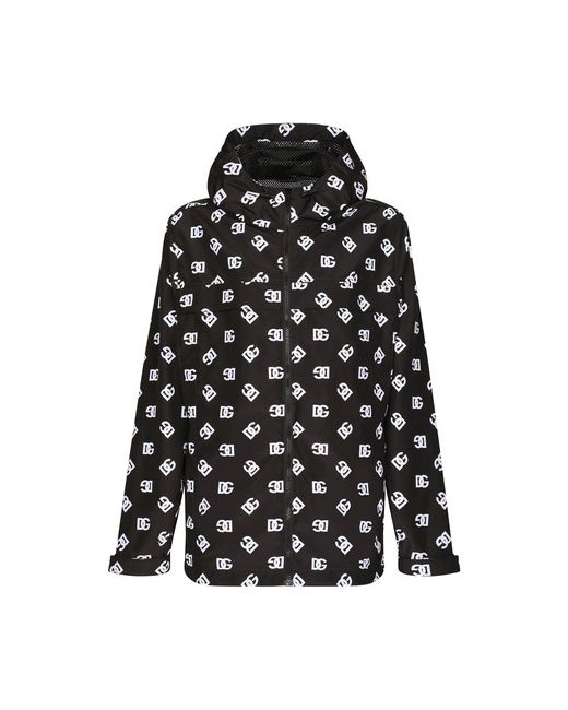 Dolce & Gabbana Quilted nylon jacket with hood and DG logo print
