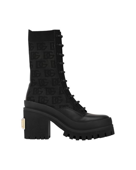 Dolce & Gabbana Stretch mesh ankle boots with all-over DG logo