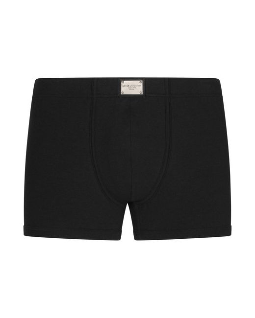 Dolce & Gabbana Two-way-stretch jersey boxers with logo tag