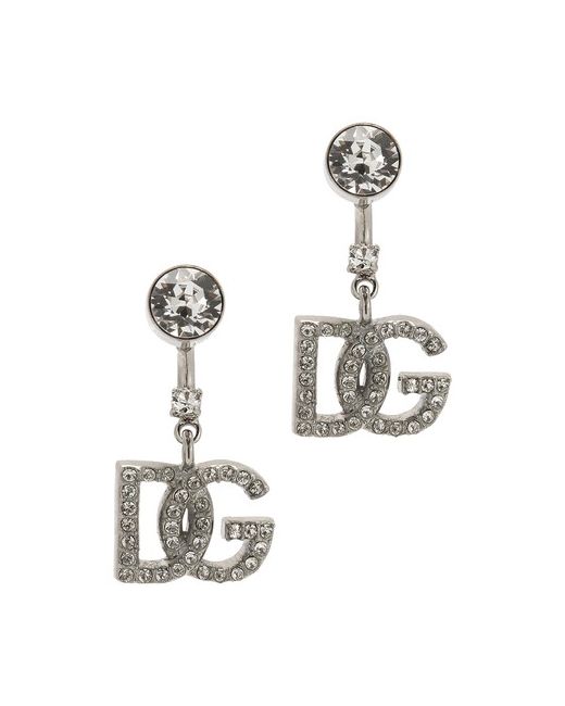 Dolce & Gabbana Earrings with DG logo and rhinestones