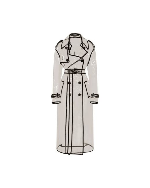 Dolce & Gabbana PVC trench coat with contrasting piping
