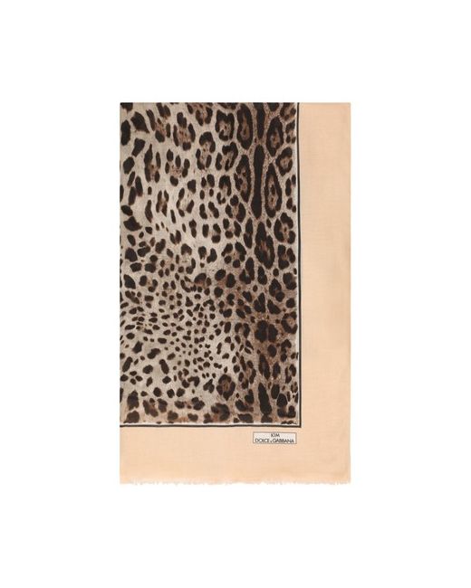 Dolce & Gabbana Leopard-print cashmere and modal scarf 135 x 200