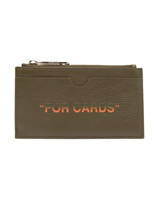 Off-White Quote zipped card case