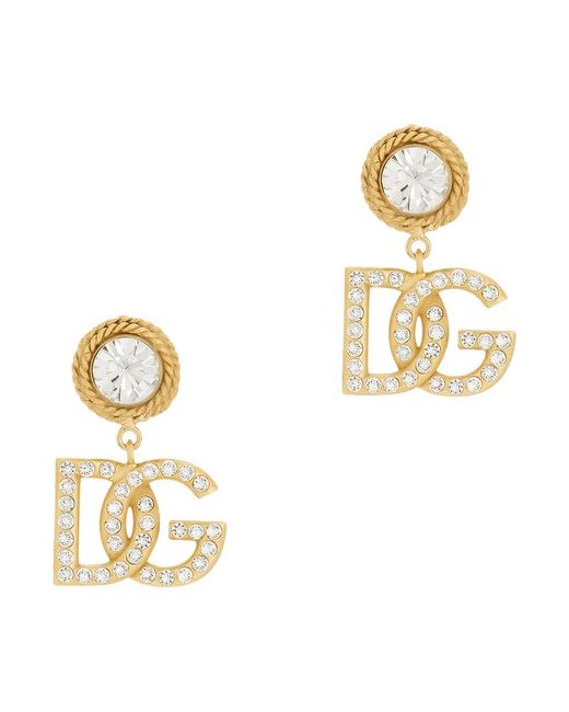 Dolce & Gabbana Earrings with rhinestones and DG logo