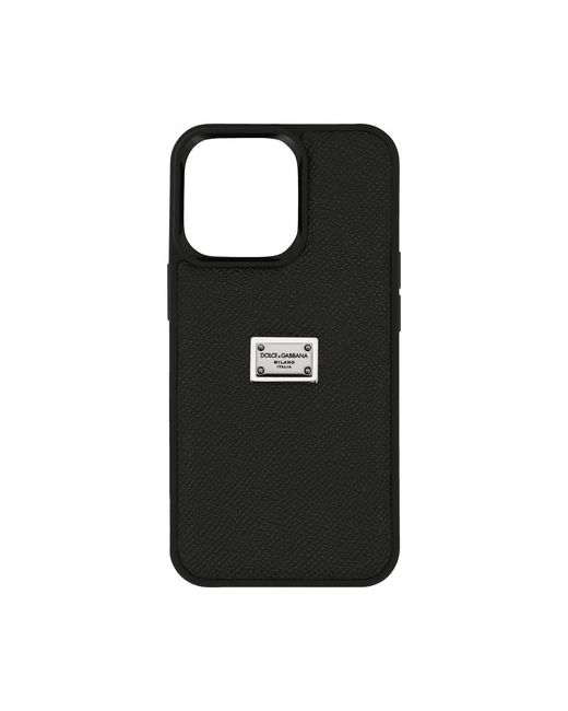 Dolce & Gabbana Calfskin iPhone 13 Pro cover with logo tag