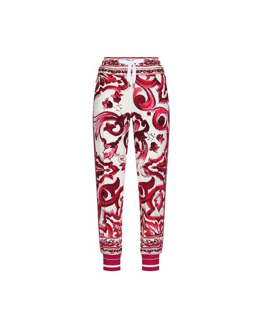 Dolce & Gabbana Cady Jogging Pants with Maiolica Print