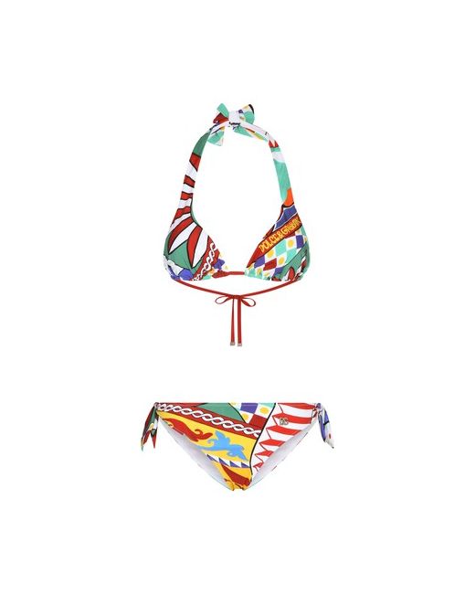 Dolce & Gabbana Triangle Bikini with Print