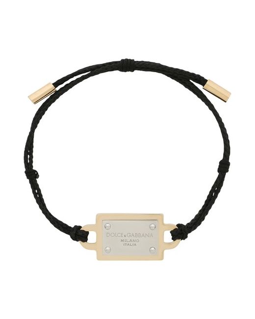 Dolce & Gabbana Cord Bracelet with Plate
