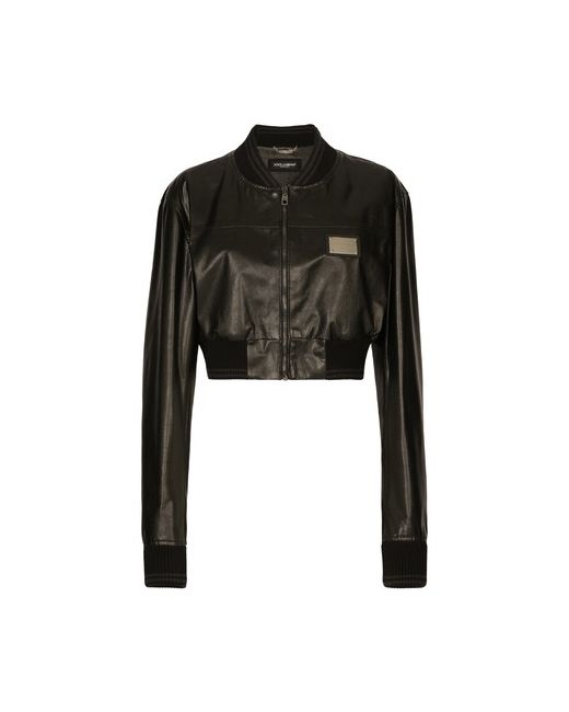 Dolce & Gabbana Short nappa leather bomber jacket