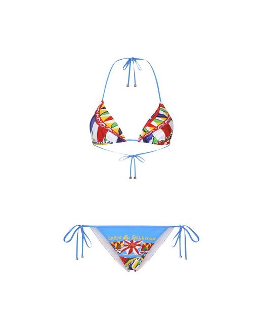 Dolce & Gabbana Triangle Bikini with Print