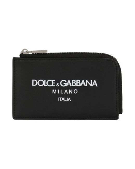 Dolce & Gabbana Calfskin card holder with logo
