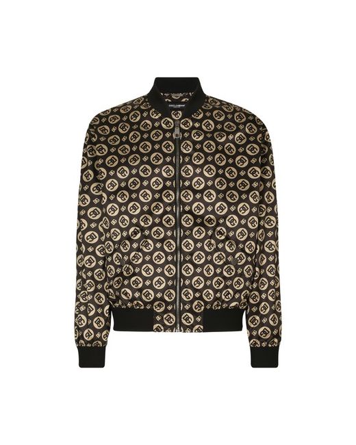 Dolce & Gabbana Nylon Jacket with All-Over DG Logo Print